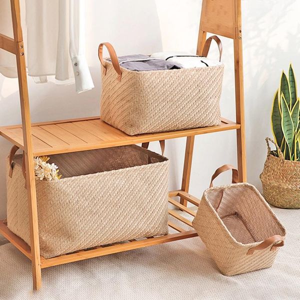storage baskets jute basket rectangular with handle foldable sundries organizador for toy washable laundry container
storage baskets jute basket rectangular with handle foldable sundries organizador for toy washable laundry container