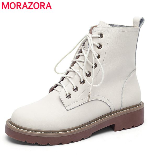 size 34-42 full nature genuine leather boots women shoes lace up platform autumn winter boots ladies motorcycle ankle boots 210506, Black
size 34-42 full nature genuine leather boots women shoes lace up platform autumn winter boots ladies motorcycle ankle boots 210506, Black