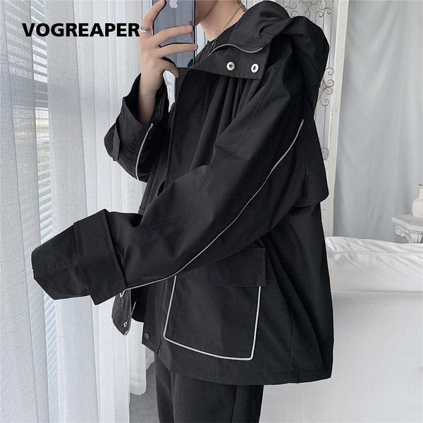 men's jackets man streetwear loose black mens windbreaker zipper hooded jacket male autumn korean style oversize army green coat, Black;brown
men's jackets man streetwear loose black mens windbreaker zipper hooded jacket male autumn korean style oversize army green coat, Black;brown
