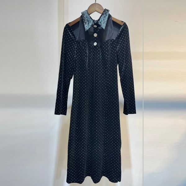 casual dresses red roosarosee spring summer women turn-down collar long sleeve dot print velvet short dress vestidos robe femme, Black;gray
casual dresses red roosarosee spring summer women turn-down collar long sleeve dot print velvet short dress vestidos robe femme, Black;gray