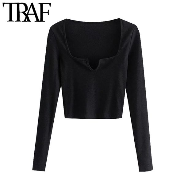 traf women fashion cropped ribbed blouses vintage square collar long sleeve female shirts chic 210323, White
traf women fashion cropped ribbed blouses vintage square collar long sleeve female shirts chic 210323, White