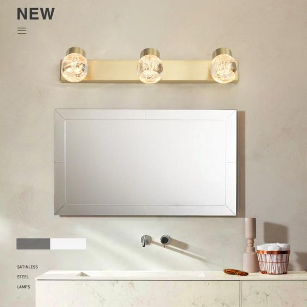 nordic led crystal wall lamp for bedroom bedside hallway waterproof bathroom golden copper mirror makeup light indoor decoration
nordic led crystal wall lamp for bedroom bedside hallway waterproof bathroom golden copper mirror makeup light indoor decoration