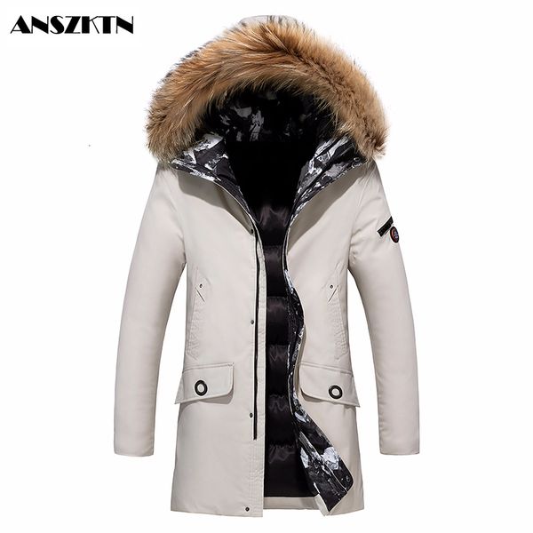 anszktn men winter long casual warm thick fur collar jacket parkas new luxury windproof waterproof hooded parka coat, Black
anszktn men winter long casual warm thick fur collar jacket parkas new luxury windproof waterproof hooded parka coat, Black