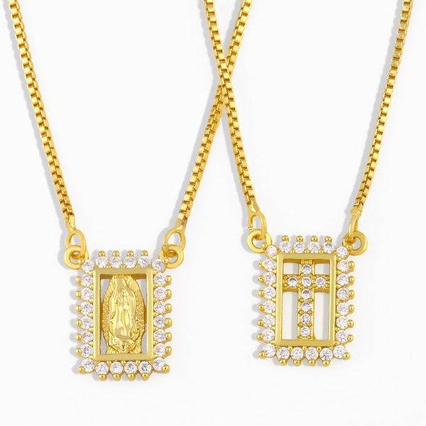 pendant necklaces fashion 2 style personality cross virgin mary necklace female jewelry gift of catholicism charm chain, Silver
pendant necklaces fashion 2 style personality cross virgin mary necklace female jewelry gift of catholicism charm chain, Silver