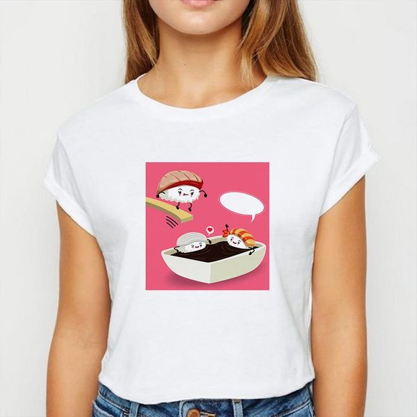 loose sushi rolls harajuku spring men and women summer vestidos vogue cute printing design tee o neck, White;black
loose sushi rolls harajuku spring men and women summer vestidos vogue cute printing design tee o neck, White;black