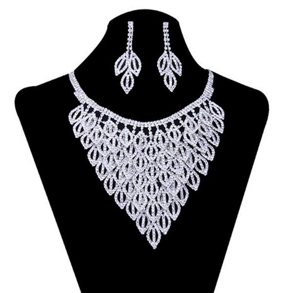 earrings & necklace bride crystal jewelry sets women wedding / birthday accessories colar brincos set #n085, Silver
earrings & necklace bride crystal jewelry sets women wedding / birthday accessories colar brincos set #n085, Silver