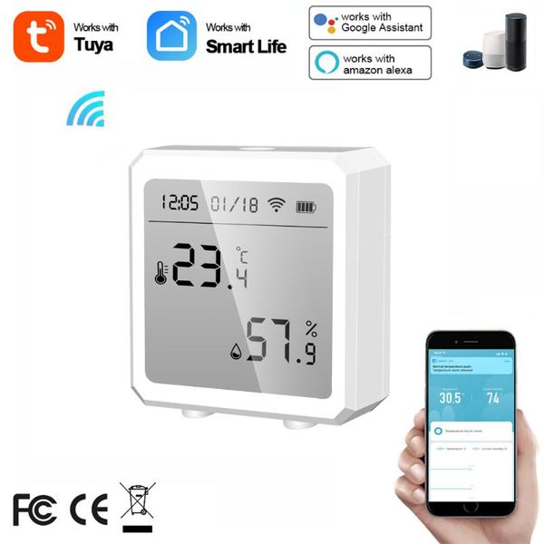 smart home control tuya wifi temperature and humidity sensor indoor hygrometer thermometer with lcd display support alexa google assistant
smart home control tuya wifi temperature and humidity sensor indoor hygrometer thermometer with lcd display support alexa google assistant