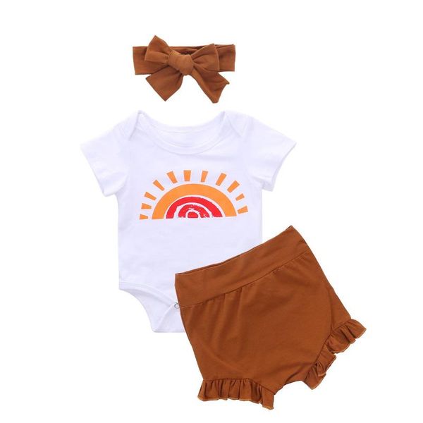 baby & children's 0-24m born toddler girl cute rainbow t-shirts + ruffled shorts bow headband summer outfits clothing sets, White
baby & children's 0-24m born toddler girl cute rainbow t-shirts + ruffled shorts bow headband summer outfits clothing sets, White