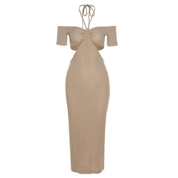 casual dresses fashion long dress women cut out summer halter elegant backless short sleeve midi lady party holiday beach clothes, Black;gray
casual dresses fashion long dress women cut out summer halter elegant backless short sleeve midi lady party holiday beach clothes, Black;gray