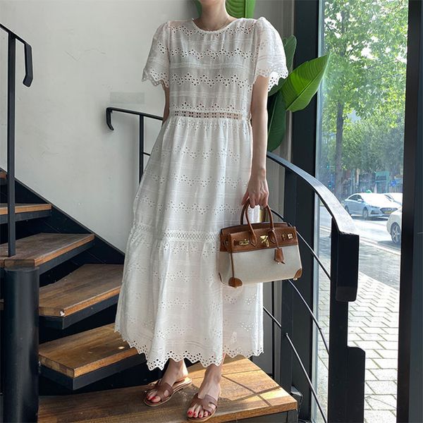 hollow out white dress loose casual dresses for women lace short sleeve clothing korean fashion solid o-neck summer new, Black;gray
hollow out white dress loose casual dresses for women lace short sleeve clothing korean fashion solid o-neck summer new, Black;gray