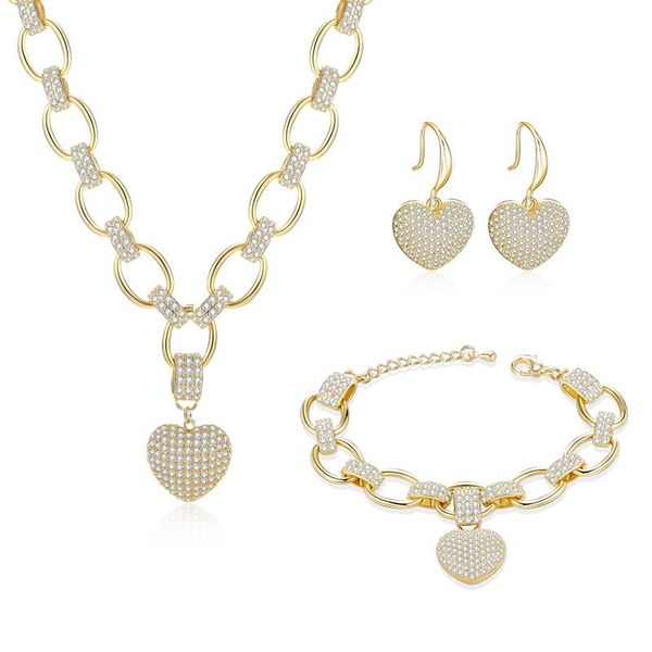 earrings & necklace jewelry sets for women gold silver color heart pendant bracelet bridal wedding accessories bijoux gift
earrings & necklace jewelry sets for women gold silver color heart pendant bracelet bridal wedding accessories bijoux gift
