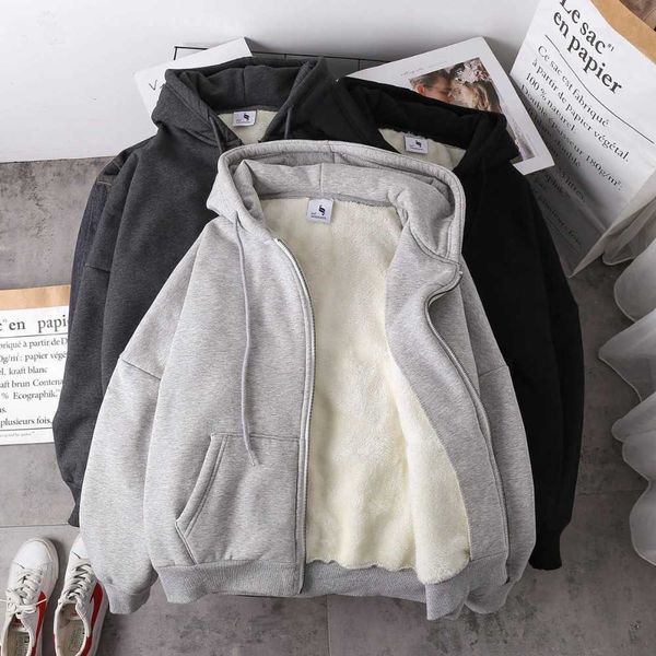 korea ulzzang female coat casual punk streetwear jacket loose plus fleece hooded size fashion vintage harajuku ins 210608, Black;brown
korea ulzzang female coat casual punk streetwear jacket loose plus fleece hooded size fashion vintage harajuku ins 210608, Black;brown