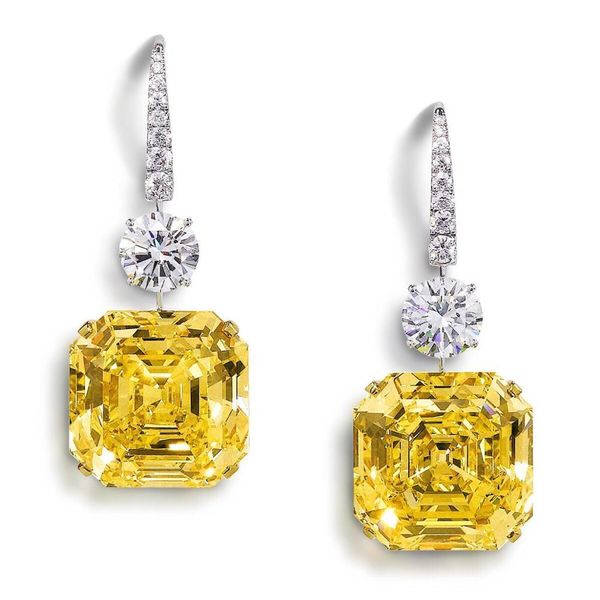 luxury 100% solid 925 sterling silver 14*14mm citrine lab created moissanite drop earrings wedding engagement fine jewelry gift, Golden
luxury 100% solid 925 sterling silver 14*14mm citrine lab created moissanite drop earrings wedding engagement fine jewelry gift, Golden