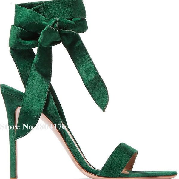 sandals summer fashion green suede leather stiletto heel bowtie ankle straps wrap high formal dress shoes big size mymi, Black
sandals summer fashion green suede leather stiletto heel bowtie ankle straps wrap high formal dress shoes big size mymi, Black