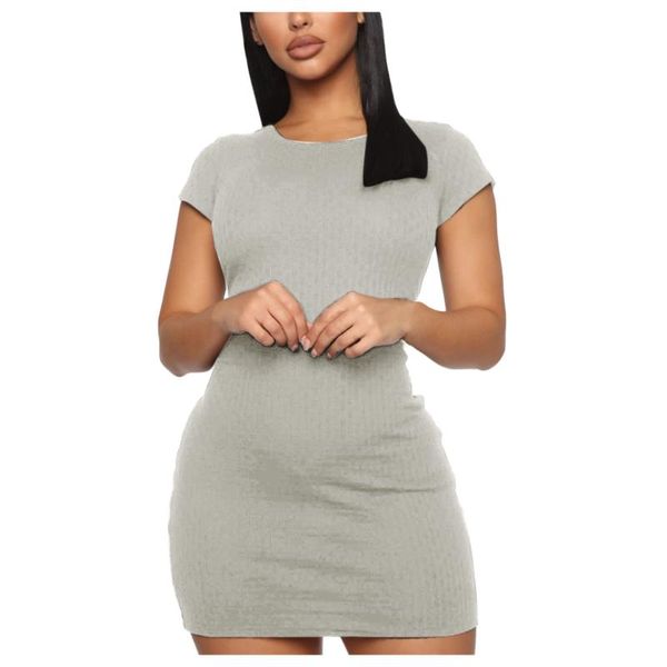 casual dresses summer party shirt ladies short sleeve womens solid bodycon stretch mini dress o neck slim pencil vestidos, Black;gray
casual dresses summer party shirt ladies short sleeve womens solid bodycon stretch mini dress o neck slim pencil vestidos, Black;gray