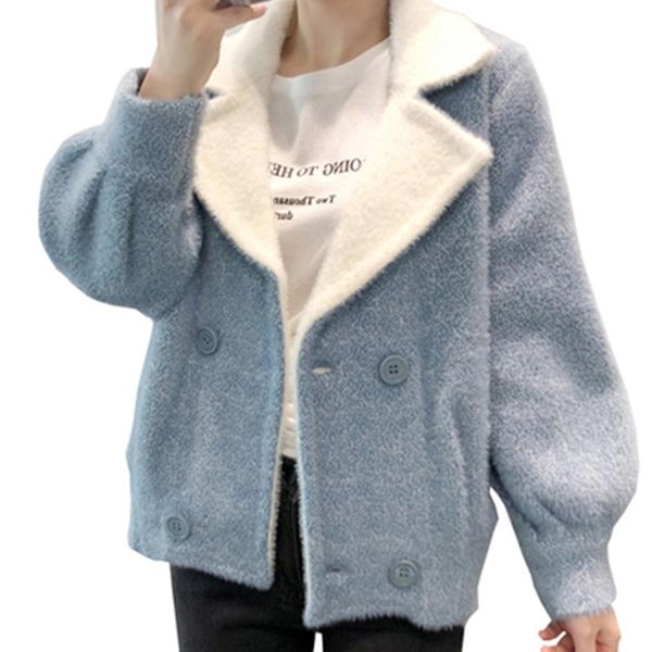 women's wool & blends 2021 autumn winter fashion casual coat cashmere woolen female women jackets short outwear casaco feminino, Black
women's wool & blends 2021 autumn winter fashion casual coat cashmere woolen female women jackets short outwear casaco feminino, Black