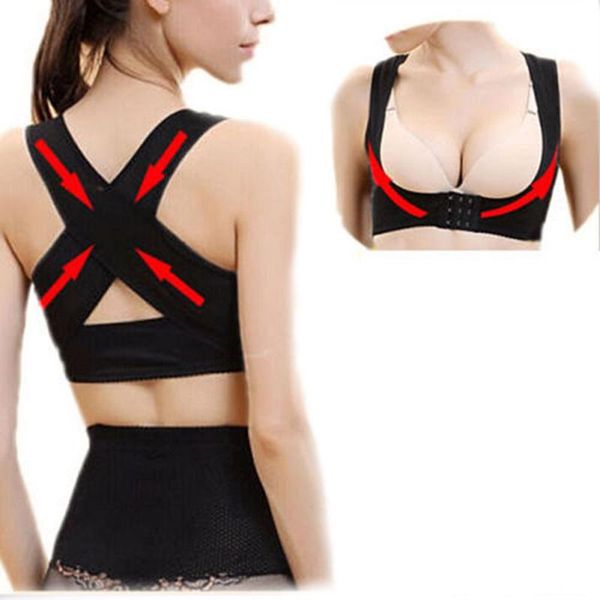 women's shapers girl lady chest brace support belt posture back shoulder corrector vest -xl, Black;white
women's shapers girl lady chest brace support belt posture back shoulder corrector vest -xl, Black;white