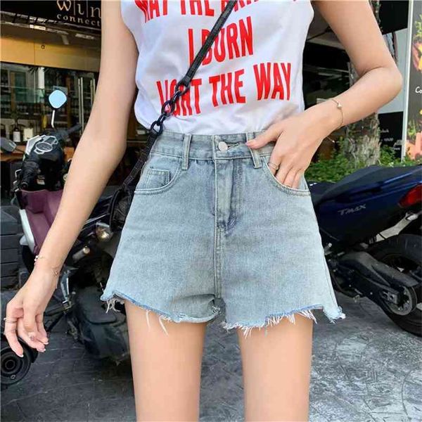 summer women streetwear wide leg vintage blue denim shorts casual female frayed loose ins fashion jeans 210430, White;black
summer women streetwear wide leg vintage blue denim shorts casual female frayed loose ins fashion jeans 210430, White;black