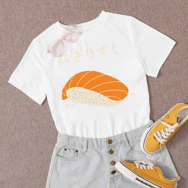 cute series and women mens sushi meat harajuku tee streetwear oversize summer personalized loose vogue crewneck, White;black
cute series and women mens sushi meat harajuku tee streetwear oversize summer personalized loose vogue crewneck, White;black