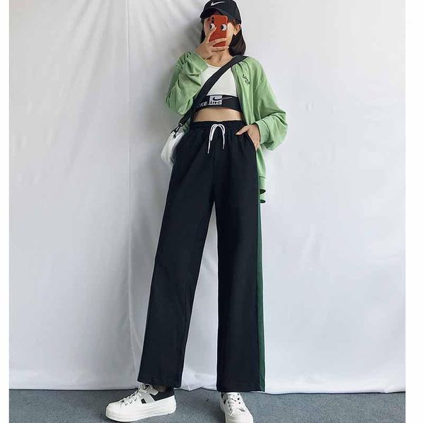 fashion summer women casual black grey sport elastic high waist striped wide leg pants leisure wild trousers 2021 women's & capris, Black;white
fashion summer women casual black grey sport elastic high waist striped wide leg pants leisure wild trousers 2021 women's & capris, Black;white