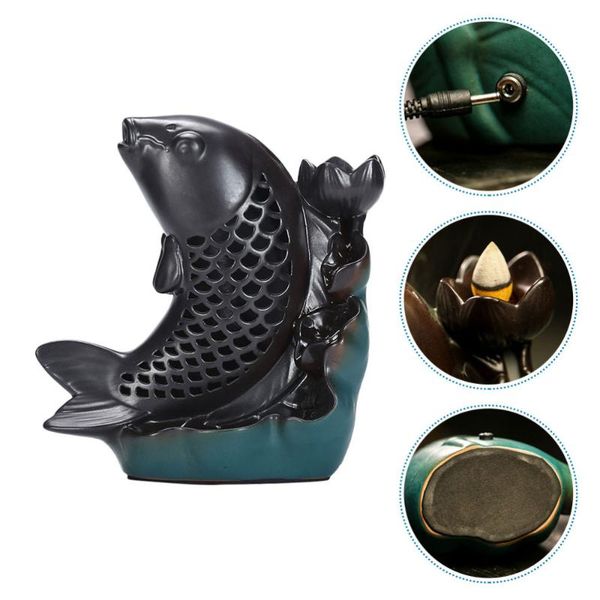 carp lotus design backflow incense burner holder home decor ornament fragrance lamps
carp lotus design backflow incense burner holder home decor ornament fragrance lamps