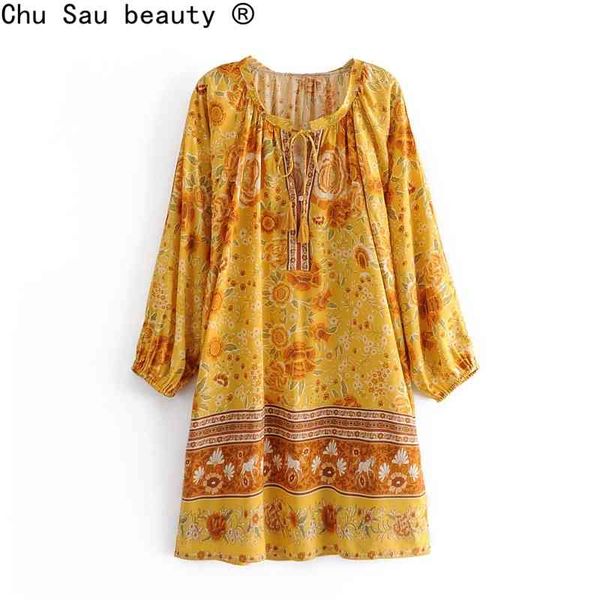 summer vintage holiday style short o neck fringed lace-up positioning printing long sleeve dress boho female 210508, Black;gray
summer vintage holiday style short o neck fringed lace-up positioning printing long sleeve dress boho female 210508, Black;gray