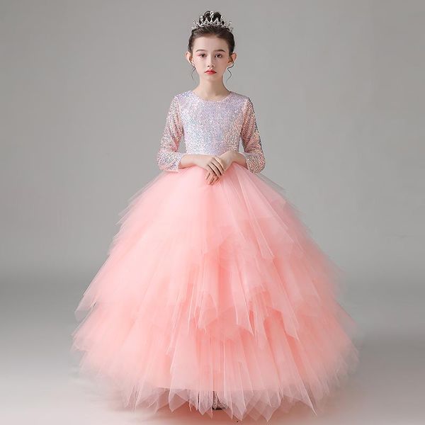 girl's dresses flower girl illusion o-neck sequined princess floor-length tulle lace full luxury pink elegant cute kids party gown h237, Red;yellow
girl's dresses flower girl illusion o-neck sequined princess floor-length tulle lace full luxury pink elegant cute kids party gown h237, Red;yellow