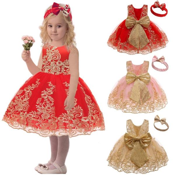 girl's dresses vintage baby girls dress 2021 summer clothes pageant lace embroidery party bowknot gown with headwear, Red;yellow
girl's dresses vintage baby girls dress 2021 summer clothes pageant lace embroidery party bowknot gown with headwear, Red;yellow