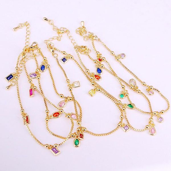 link, chain 6pcs, fashion crystal charm cz charms bracelets colorful zirconia link for lady girl jewelry gifts, Black
link, chain 6pcs, fashion crystal charm cz charms bracelets colorful zirconia link for lady girl jewelry gifts, Black