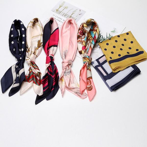 scarves 2021 fashion silk square scarf for women 70*70cm neck hair tie band bag warp soft neckerchief hijab headscarf female foulard, Blue;gray
scarves 2021 fashion silk square scarf for women 70*70cm neck hair tie band bag warp soft neckerchief hijab headscarf female foulard, Blue;gray