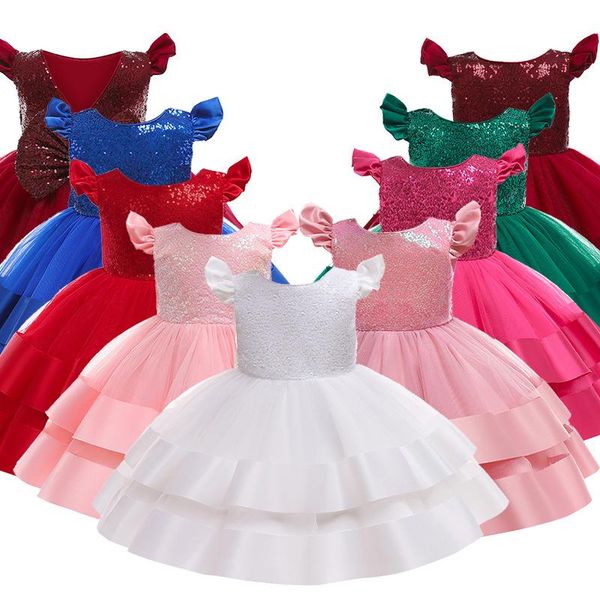 girl's dresses cute double sequins christmas princess dress piano performance kid's long high-end birthday party elegance, Red;yellow
girl's dresses cute double sequins christmas princess dress piano performance kid's long high-end birthday party elegance, Red;yellow