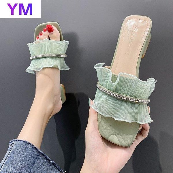 peep toe thick square heel open female colorful crystal 2021galdiator shoes summer woman slides falbala sandals, Black
peep toe thick square heel open female colorful crystal 2021galdiator shoes summer woman slides falbala sandals, Black