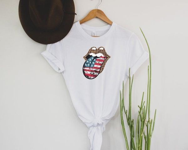 women's t-shirt 4th of july american flag women lips tongue shirt short sleeve 100%cotton tee o neck harajuku streetwear drop y2k, White
women's t-shirt 4th of july american flag women lips tongue shirt short sleeve 100%cotton tee o neck harajuku streetwear drop y2k, White