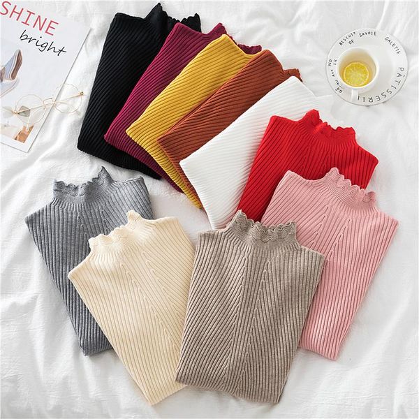 women's sweaters 2021 autumn winter lace neck sweater women warm turtleneck long sleeve knitted pullover slim female knit, White;black
women's sweaters 2021 autumn winter lace neck sweater women warm turtleneck long sleeve knitted pullover slim female knit, White;black