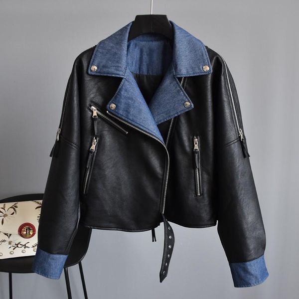 women's leather & faux ailegogo autumn women streetwear zipper black pu jacket casual female turn down collar rivet biker belt coat
women's leather & faux ailegogo autumn women streetwear zipper black pu jacket casual female turn down collar rivet biker belt coat