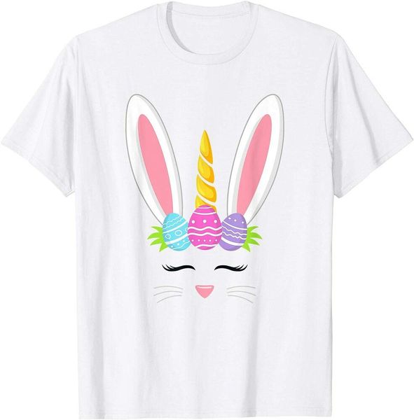 cute unicorn rabbit easter day girls kids t-shirt boys men t-shirt, White;black