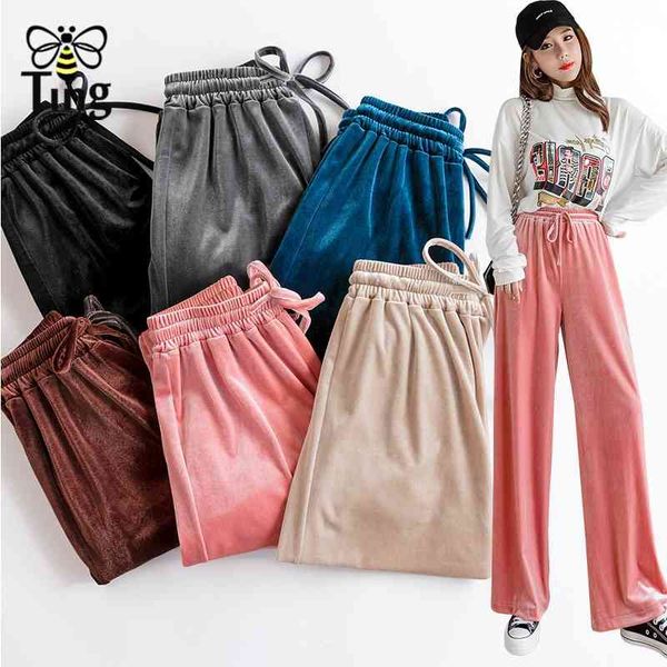 classic elastic band wide leg pants trousers women casual loose velvet bottom street style in 6 colors 210513, Black;white
classic elastic band wide leg pants trousers women casual loose velvet bottom street style in 6 colors 210513, Black;white