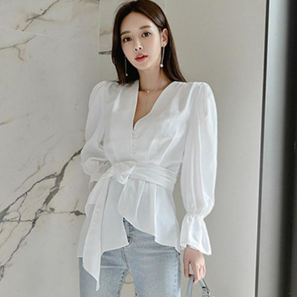 women's blouses & shirts arrival comfortable fashion white v-neck shirt work style wild solid cute temperamental asymmetric wom
women's blouses & shirts arrival comfortable fashion white v-neck shirt work style wild solid cute temperamental asymmetric wom