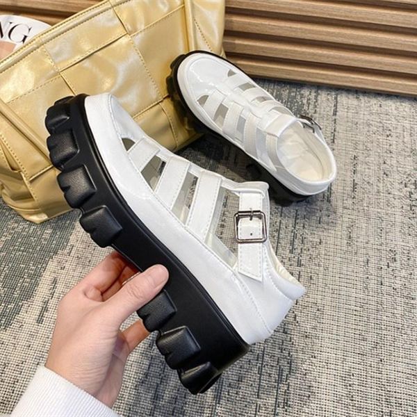 simple black white soft thick bottom women sandals fashion dress boots summer ankle shoes buckle strap big size 46
simple black white soft thick bottom women sandals fashion dress boots summer ankle shoes buckle strap big size 46