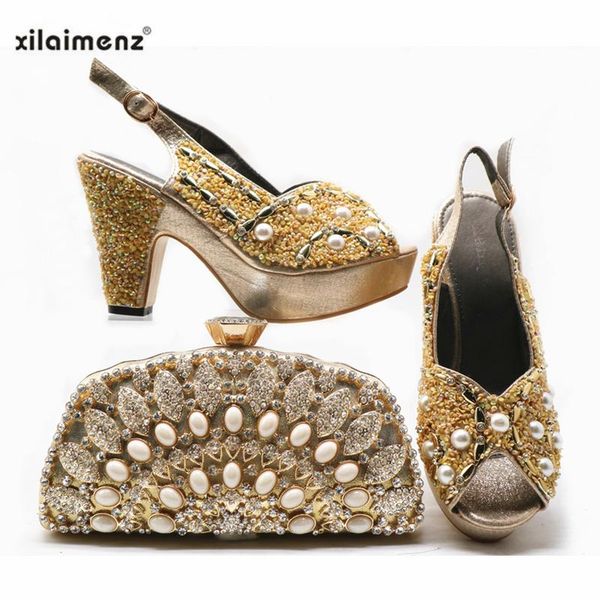 gold color arrivals matching shoes and bag set in heels for italian party sandals dress, Black
gold color arrivals matching shoes and bag set in heels for italian party sandals dress, Black