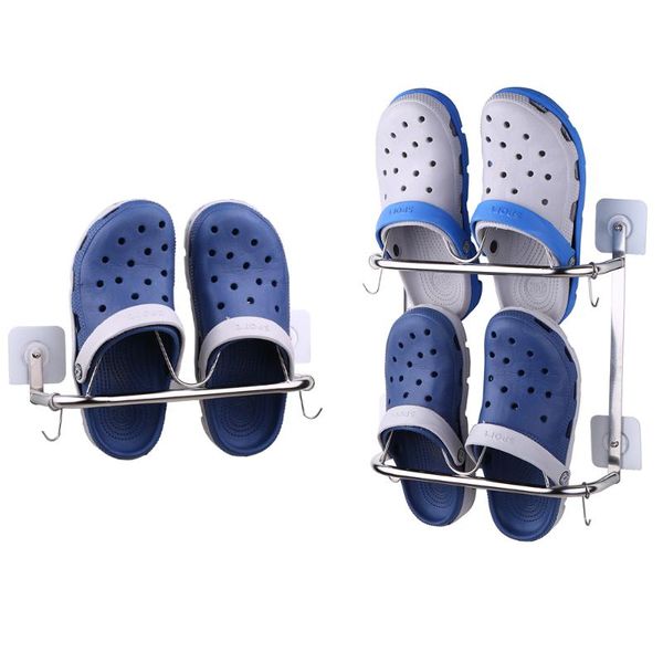 creative double-layer shoe rack wall mounted stainless steel organizer hanging storage shelf holder for home clothing & wardrobe
creative double-layer shoe rack wall mounted stainless steel organizer hanging storage shelf holder for home clothing & wardrobe
