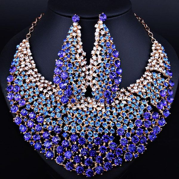 earrings & necklace luxury full rhinestones crystal large and statement african bridal jewelry sets, Silver
earrings & necklace luxury full rhinestones crystal large and statement african bridal jewelry sets, Silver