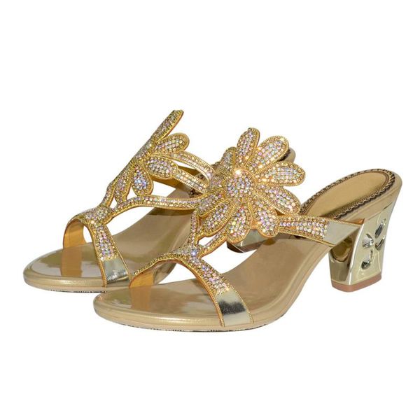 slippers thick high heel summer women hollow flower rhinestones diamonds large size, Black
slippers thick high heel summer women hollow flower rhinestones diamonds large size, Black