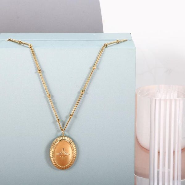 pendant necklaces zmfashion irregular oval medal neptune double necklace gold plated stainless steel fashion snake bone chain jewelry 2021, Silver
pendant necklaces zmfashion irregular oval medal neptune double necklace gold plated stainless steel fashion snake bone chain jewelry 2021, Silver
