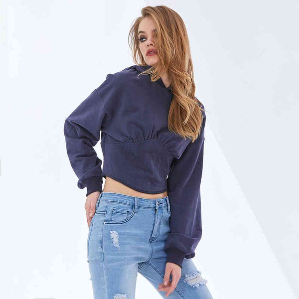 hoodie casual minimalist sweatshirt for women hooded collar long sleeve slim short female clothes autumn fashion, Black
hoodie casual minimalist sweatshirt for women hooded collar long sleeve slim short female clothes autumn fashion, Black