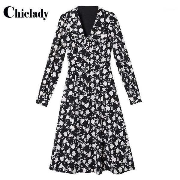 casual dresses chiclady spring autumn v-neck long sleeve midi dress for women floral printed office lady a-line high waist robe, Black;gray
casual dresses chiclady spring autumn v-neck long sleeve midi dress for women floral printed office lady a-line high waist robe, Black;gray