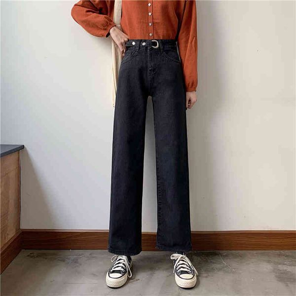 women's jeans jeans high waist, ask for women's baggy pants chic hong kong style retro leg straight wide 15sw, Blue
women's jeans jeans high waist, ask for women's baggy pants chic hong kong style retro leg straight wide 15sw, Blue