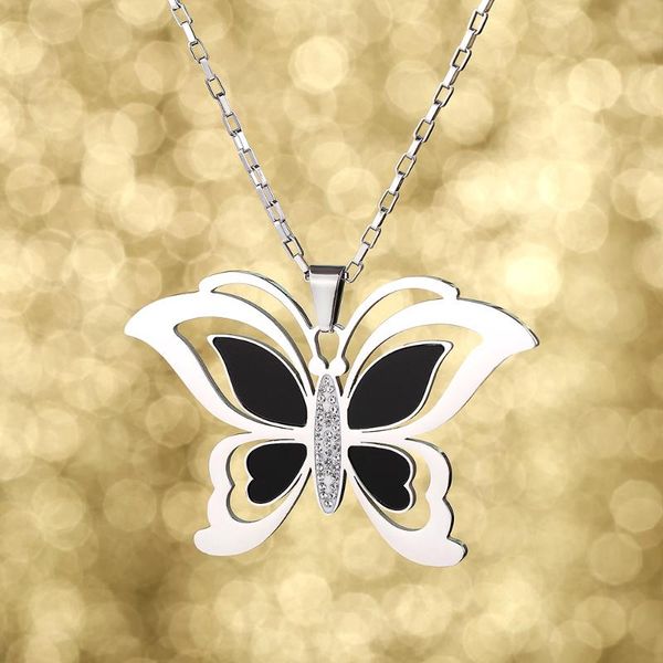 pendant necklaces big butterfly stainless steel necklace for women cute insect silvery sweater chain jewelry gift, Silver
pendant necklaces big butterfly stainless steel necklace for women cute insect silvery sweater chain jewelry gift, Silver