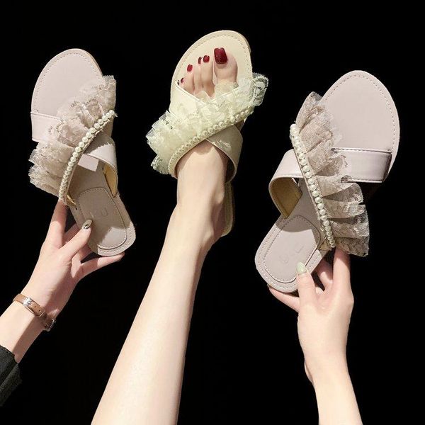 slippers 2021 korean version of pearl sandals women summer transparent thick heel square toe flip-flops, Black
slippers 2021 korean version of pearl sandals women summer transparent thick heel square toe flip-flops, Black