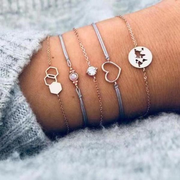 link, chain trendy creative geometric hollow heart zircon exquisite bracelet fashion rope charm bracelets for women hand accessories, Black
link, chain trendy creative geometric hollow heart zircon exquisite bracelet fashion rope charm bracelets for women hand accessories, Black